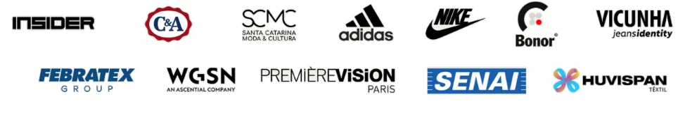 Marcas parceiras: Insider, C&A, Adidas, Nike, WGSN, Première Vision, Senai e outras